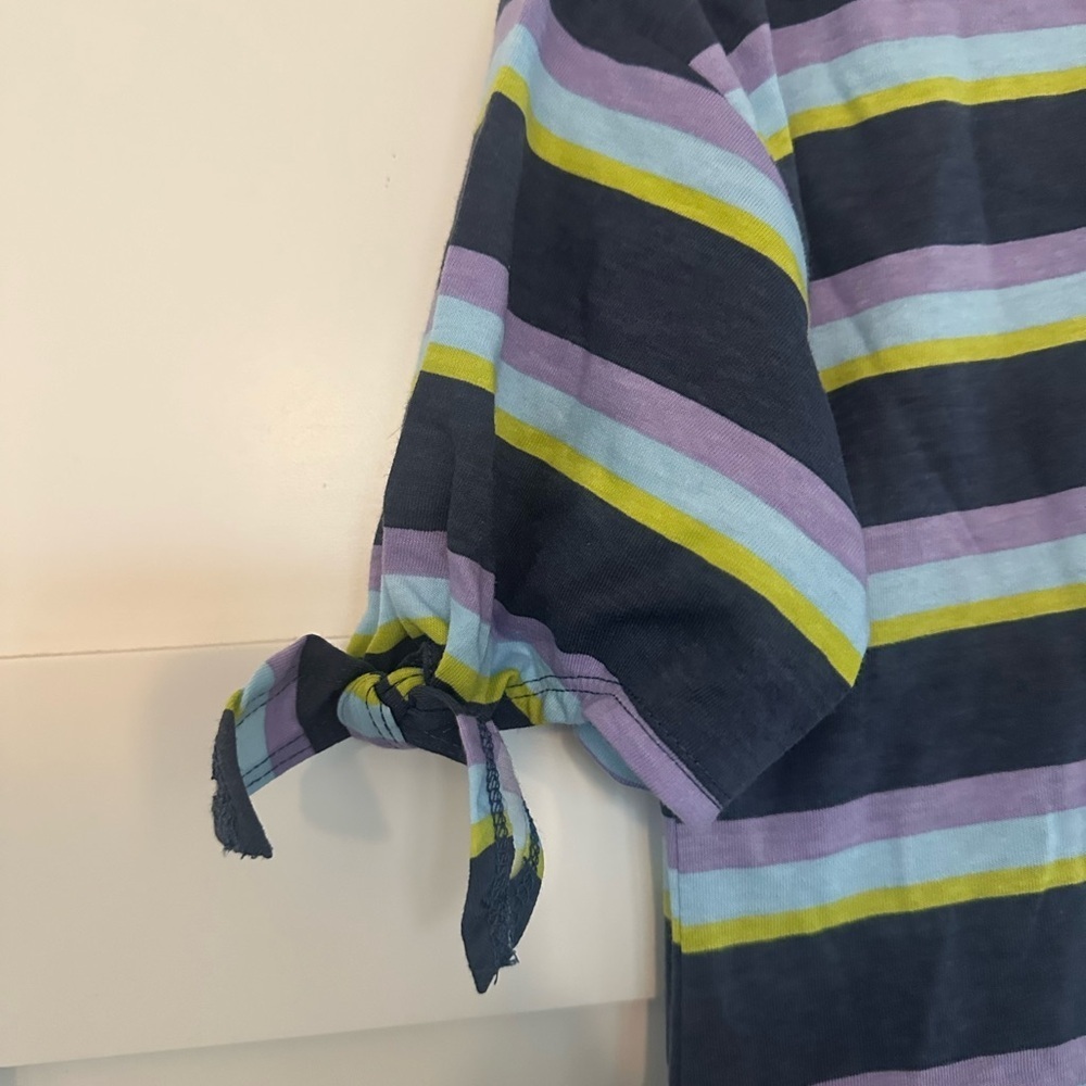 JCPenney Kids Dress with Purple, Green, and Blue Stripes - Picture 2 of 6